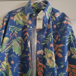 NWT MENS RALPH LAUREN TROPICAL PRINT SHIRT